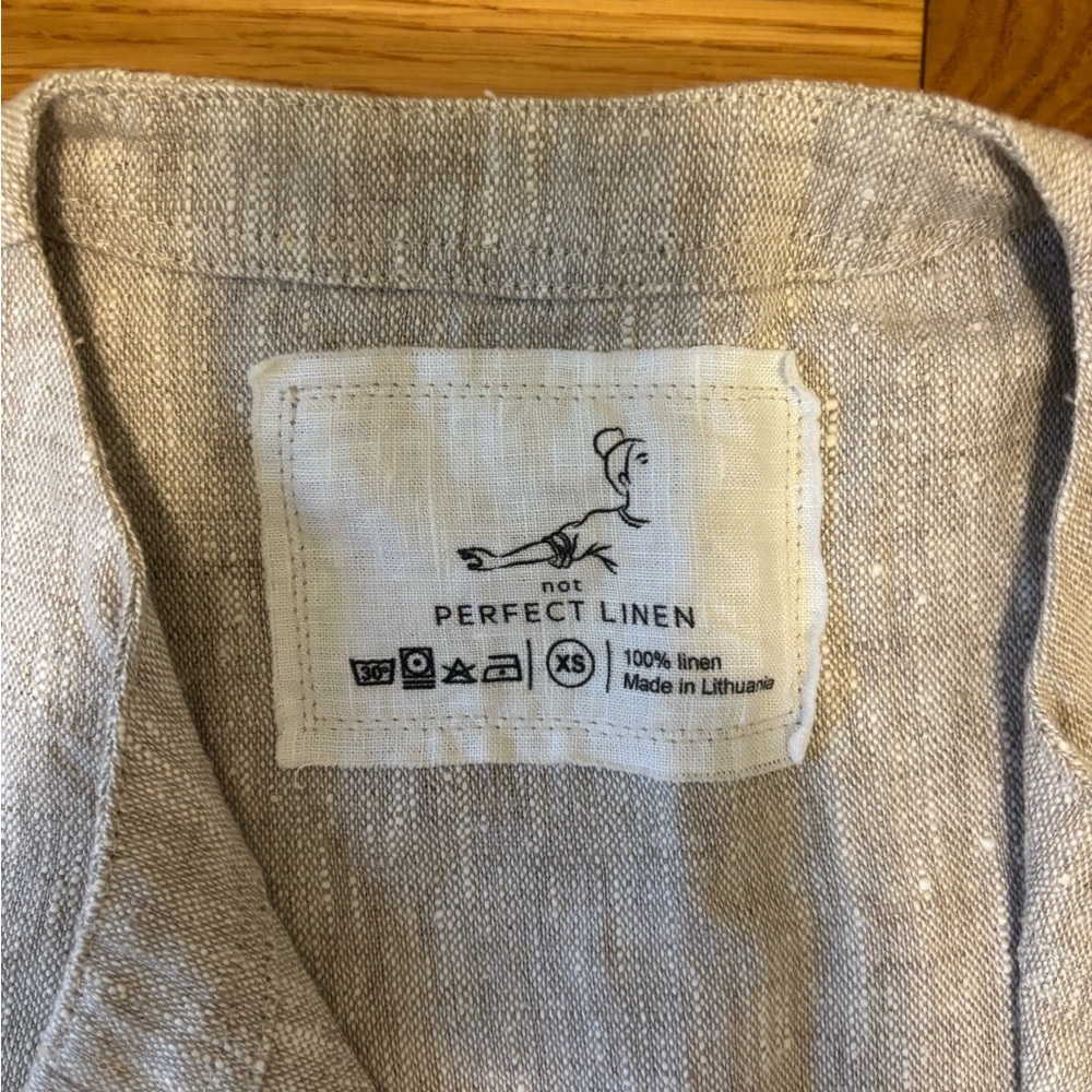 notPERFECTLINEN Natural Linen Jacket - Picture 2 of 5